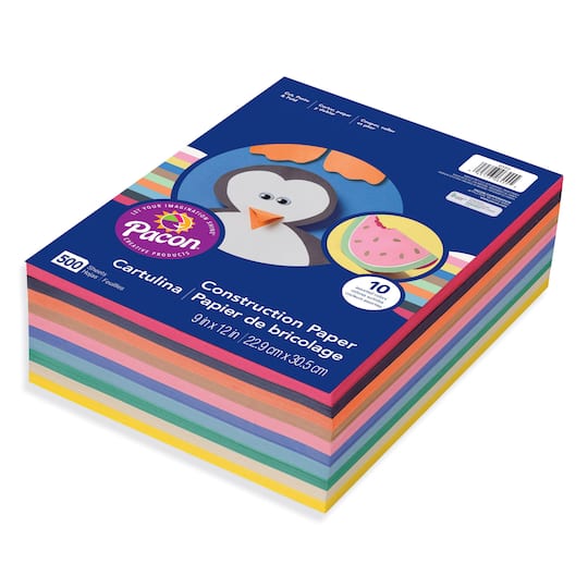 8 Packs: 500 ct. (4,000 total) Pacon&#xAE; Rainbow Construction Paper